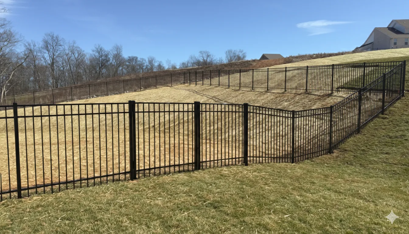 Durable aluminum fencing perfectly suited for Clarksville homes.