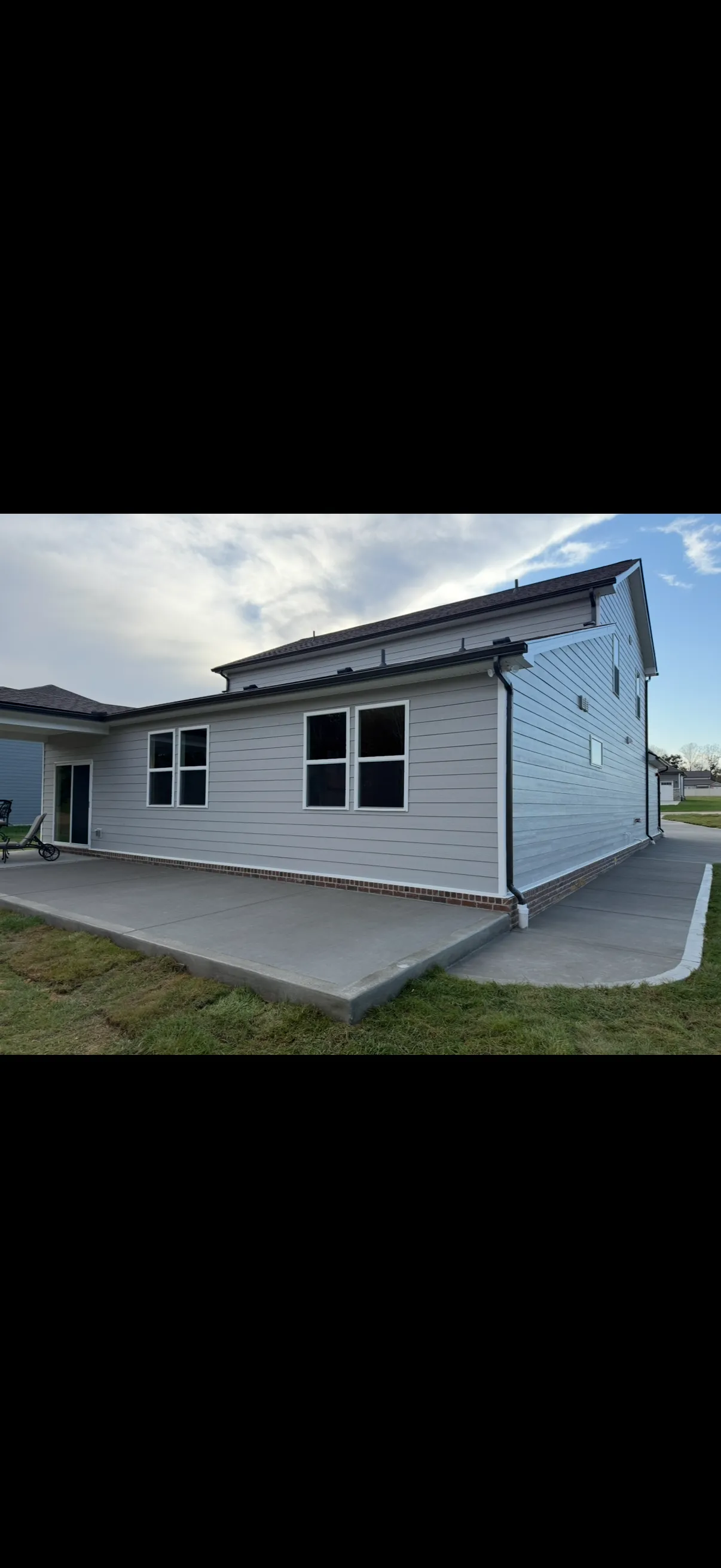 Stamped concrete driveway